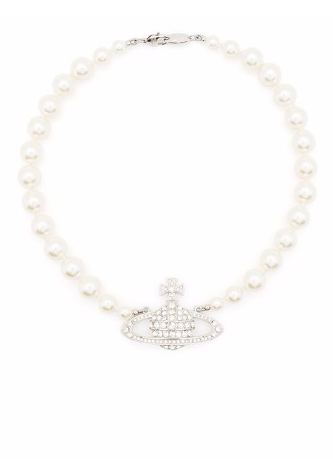 one row pearl choker woman platonum VIVIENNE WESTWOOD | 63010106-02P104-CNP104